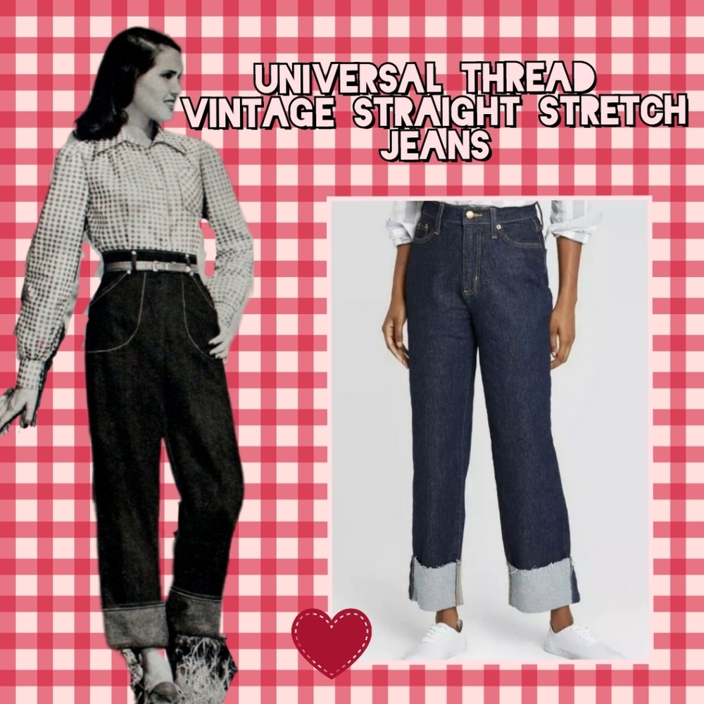 Universal Thread Women's Vintage Straight Stretch Jeans